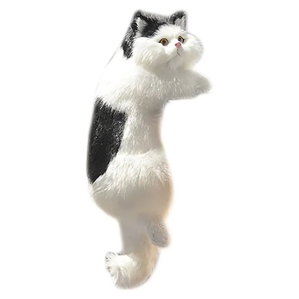 

Furry Simulation Cat Hanging Ornament Realistic Soft Plush Kittens Doll Toy Cute Animal Figurines Stuffed Animals Sculptures
