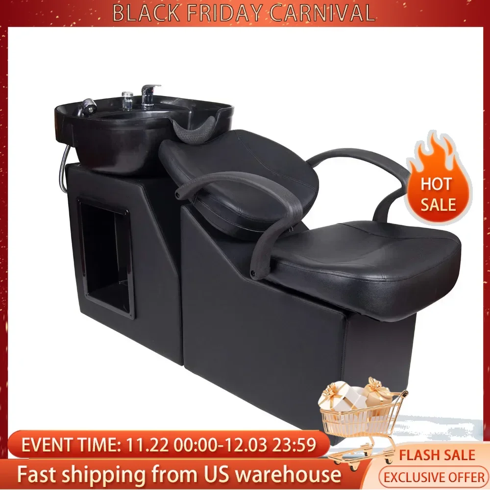 Shampoo Chairs Backwash Barber Chair ABS Plastic Shampoo Bowl Sink Unit Station Spa Salon Equipment Shampoo Chairs