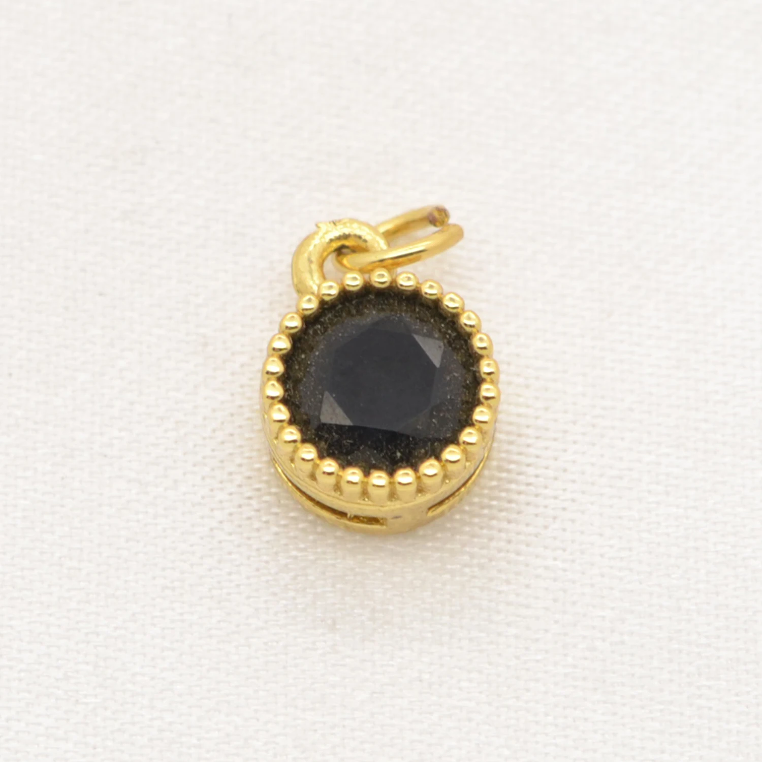 Inlay High Quality Round CZ Charms for Jewelry Making Supplies Mini Fresh Style DIY Jewelry Pendants Necklace Earring Material