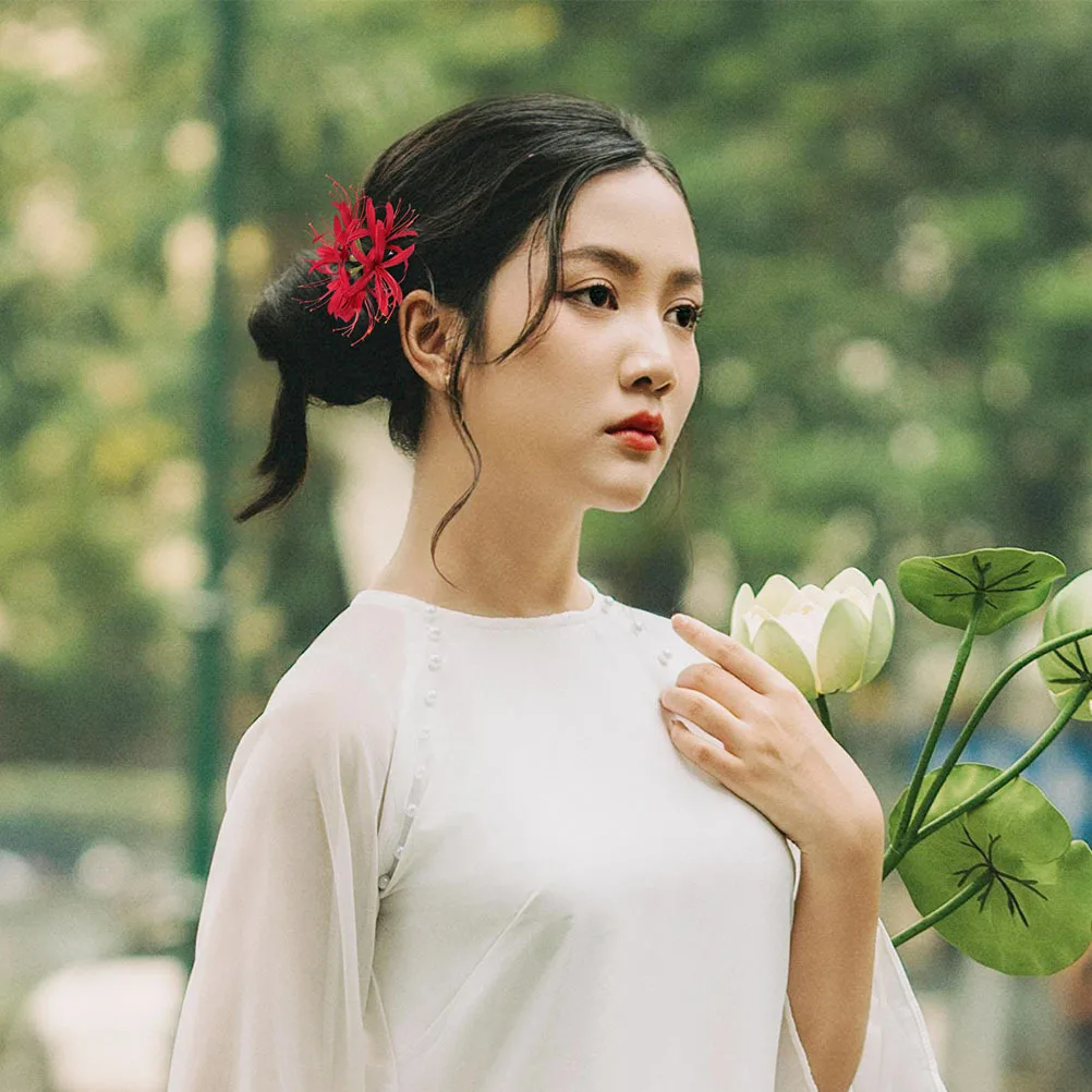 

2 шт., заколка с цветком, уникальная форма, заколка для вечеринки, головной убор, декоративная заколка для волос для девочек и женщин, аксессуар для укладки, тонкая заколка для волос