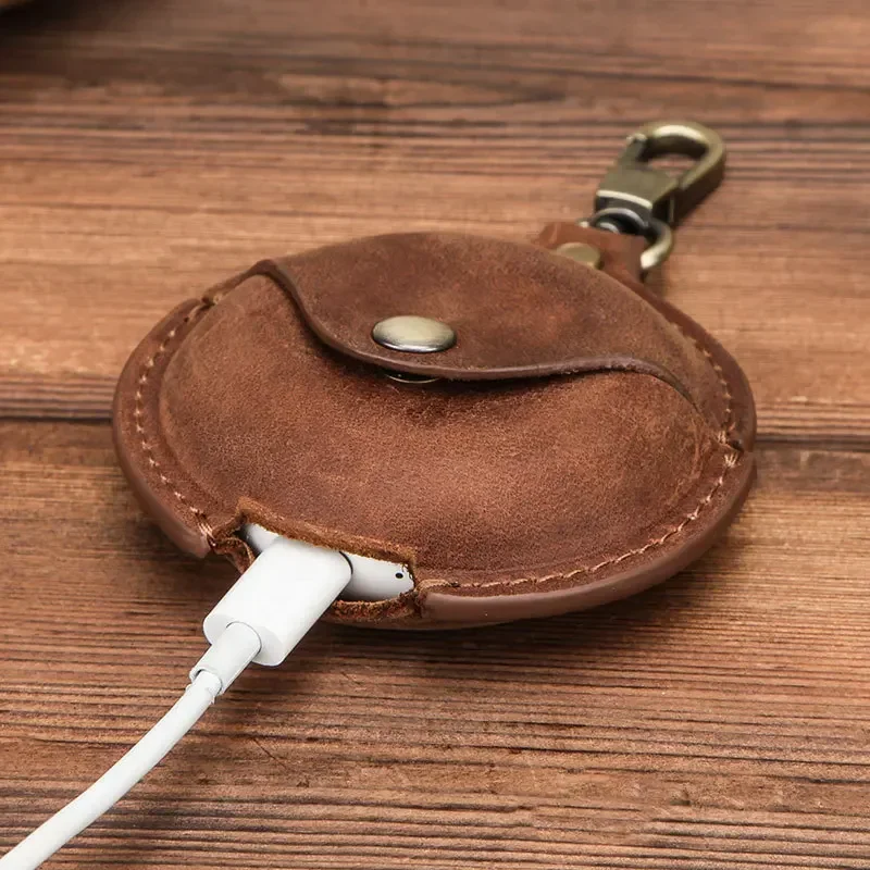 For Huawei Freebuds3 Headphones Cover Portable Anti-fall Cowhide Pendable Anti-loss Protection Bag for Huawei Freebuds 3 Case