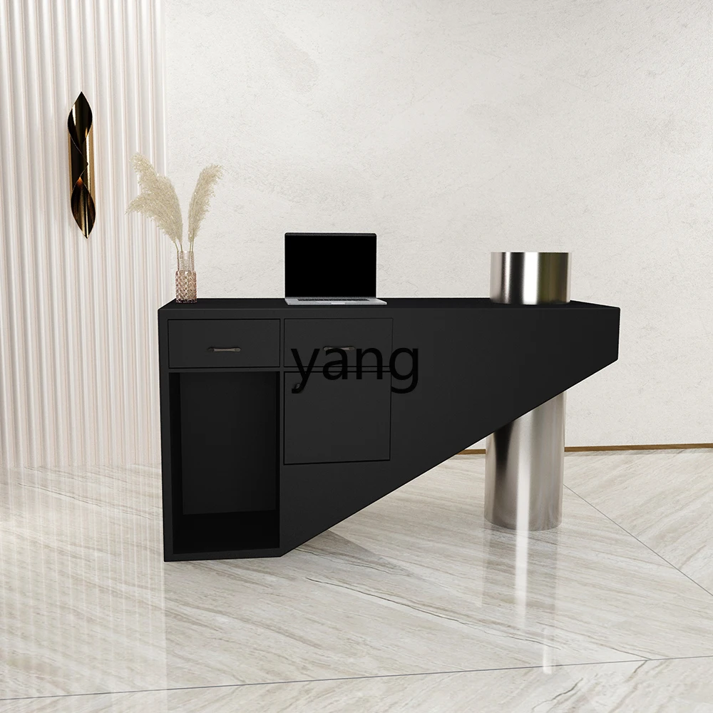 LH Simple Modern Bar Counter Stainless Steel Counter Small Store Company Front Desk