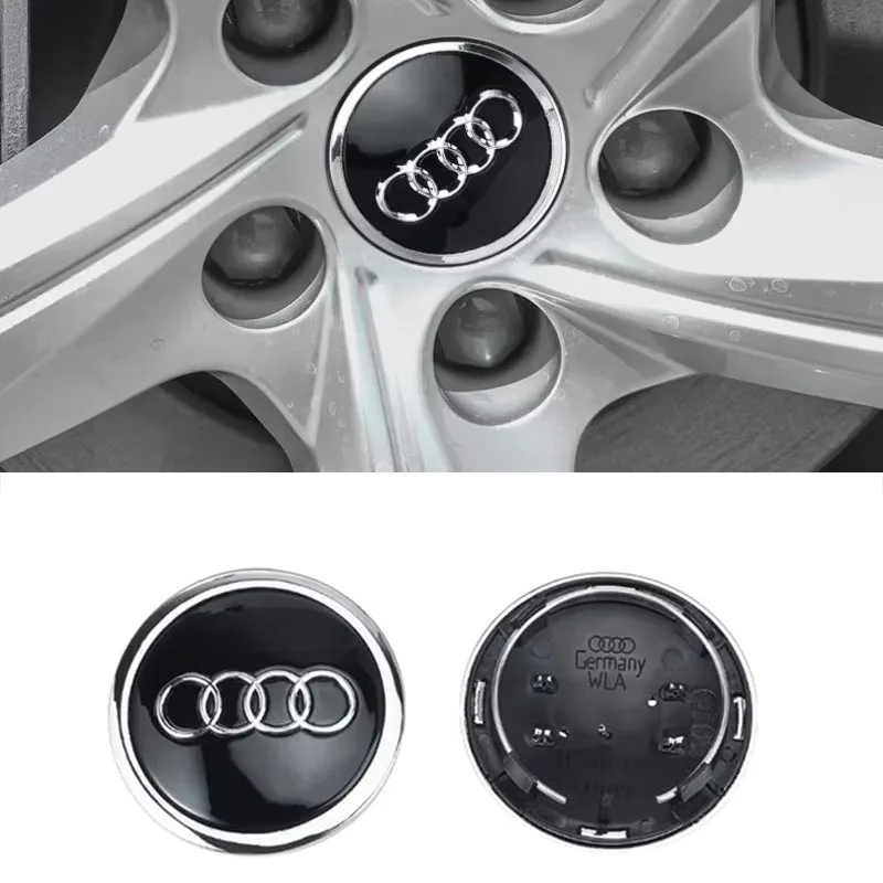 For Audi A1 A3 A4 A5 A6 A7 4pcs 60/61/68/69mm Car Wheel Center Hub Cap Rim Cover For Audi C7 C6 C5 B5 B6 B7 B8 B9 D3 Q3 Q5 Q7 TT