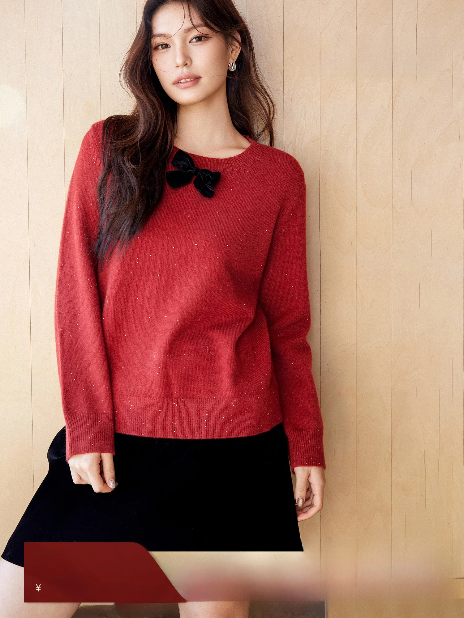 

Модный женский зимний свитер из флиса с узлом, больших размеров, с длинными рукавами, круглым вырезом, для создания праздничной атмосферы