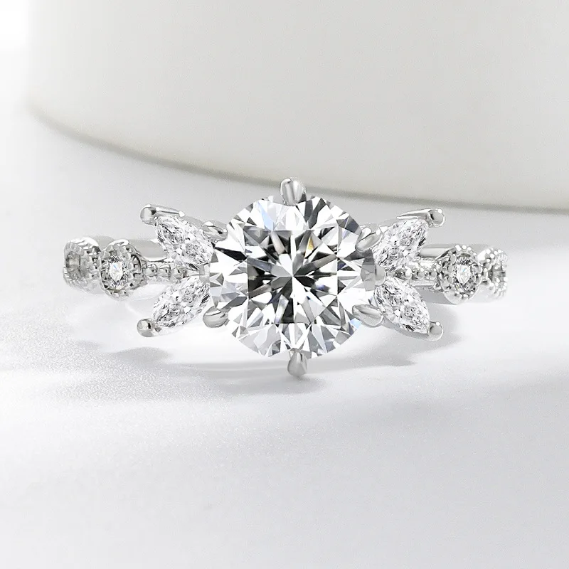 925 Silver Zircon Oxide Enamel Heart Love Ring Wedding Fashion Fine Jewelry For Women Gifts women's ring