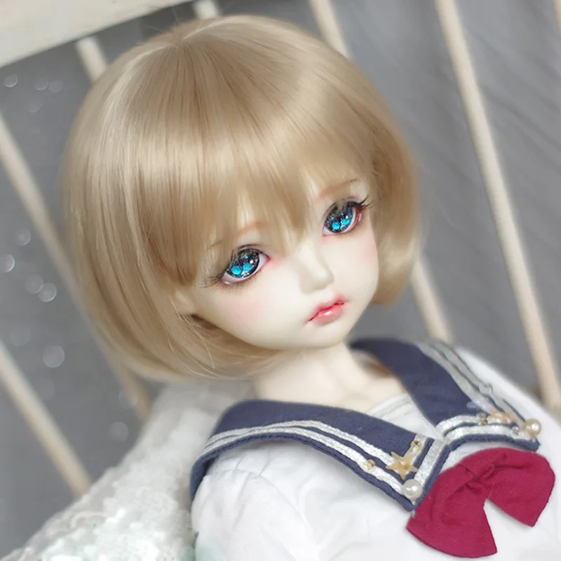 New Style 1/3 1/4 1/6 1/8 Bjd SD Wig Hair High Temperature Cute Short Style Fiber Wig Wire BJD Wig