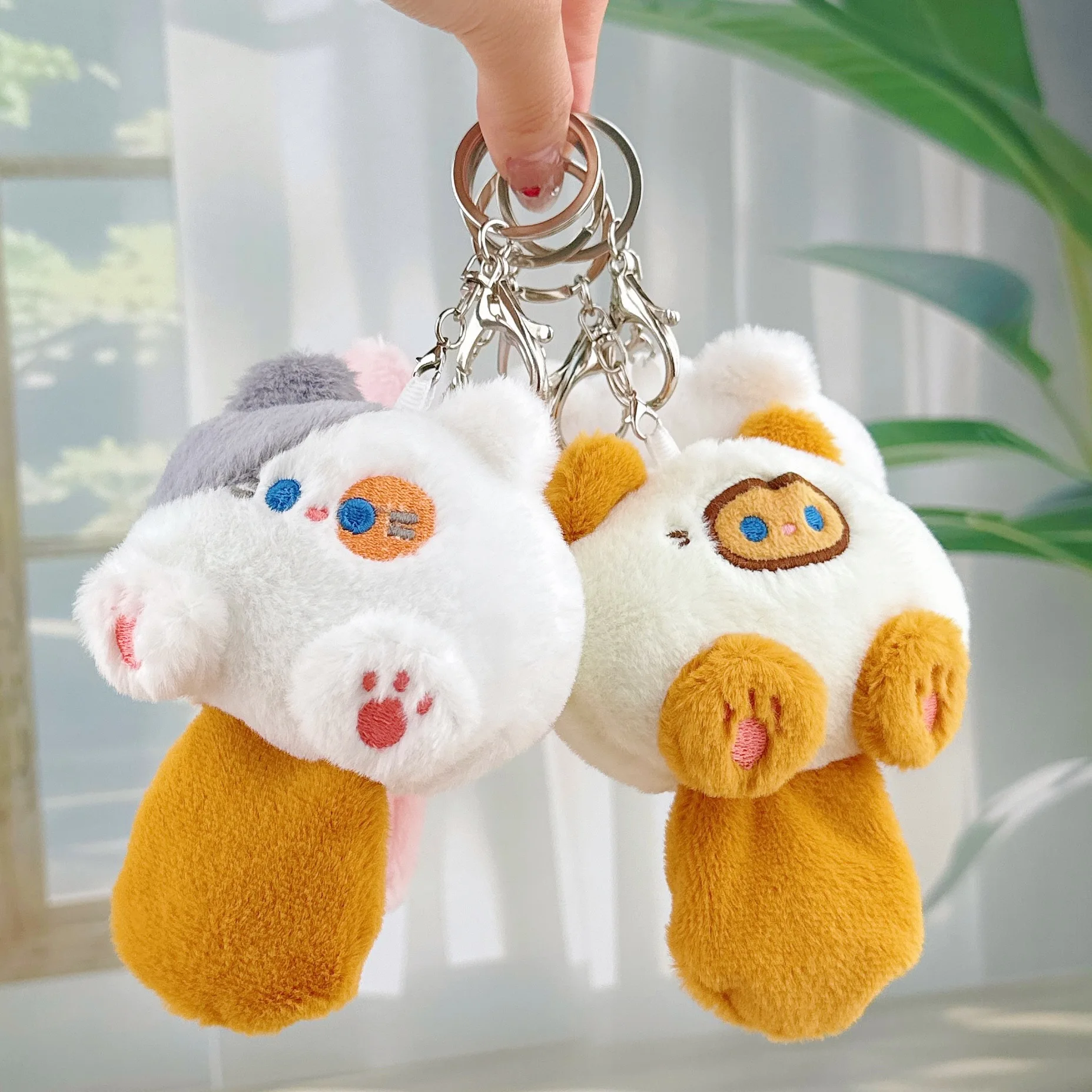 

14CM Kawaii Cat Plush Keyring Juguetes De Peluche Cute Cat Planet Creative Car Accessory Lovely Girl Boy Kids Toy Christmas Gift