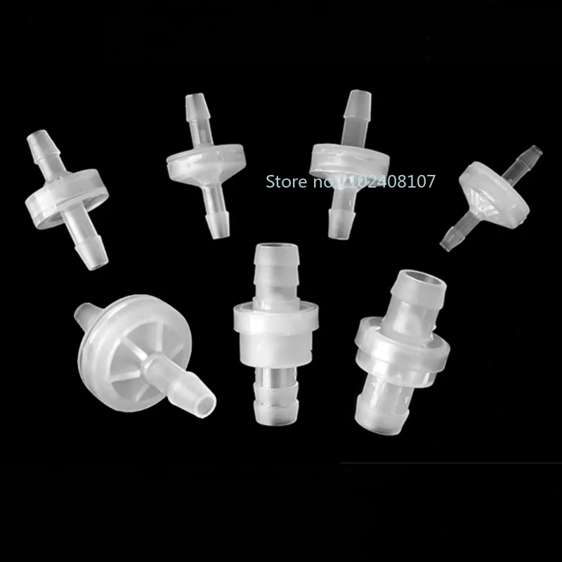 Plastic White Way Check Valve Pagoda Inline Fluids Check Valve 3/4/6/8/10/12mm