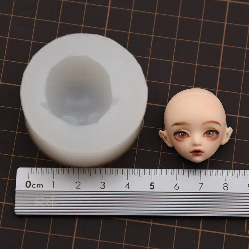 Q 버전 금형 3D 얼굴 인형, 아기 얼굴 실리콘 몰드, 클레이 헤드 스컬피 몰드, DIY 인형 수정 액세서리