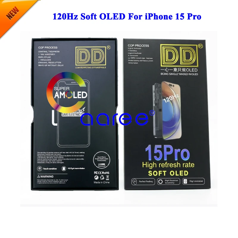 Pantalla LCD OLED suave 120Hz de la marca DD para iPhone 15 Pro, ensamblaje de pantalla táctil digitalizador 2