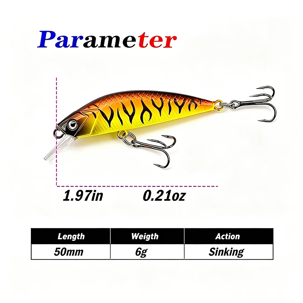 Testar 50mm 6g Zinkende Minnow - Fishing Lure Jerkbait recensie en prijs