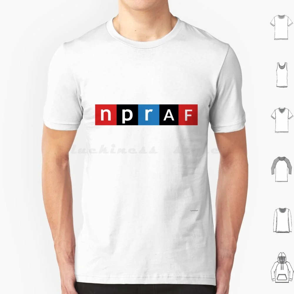 Camiseta Npr 6xl, camiseta fresca de algodón, Radio pública nacional Npr como F, noticias progresivas liberales
