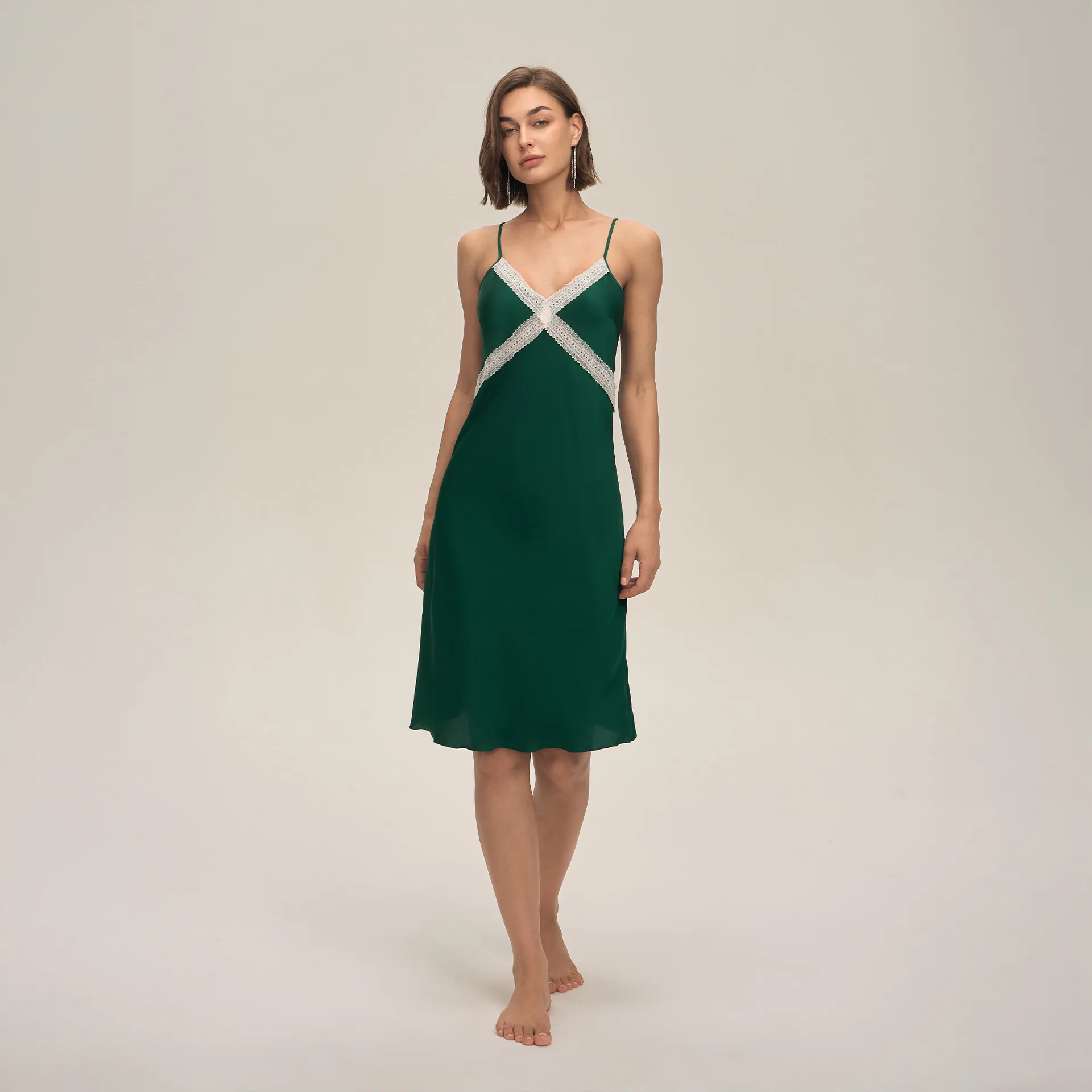 

Female Nightgown Women Sleepwear Knee-Length Home Dressing Gown Sexy Suspender Nightdress Nighty Loungewear