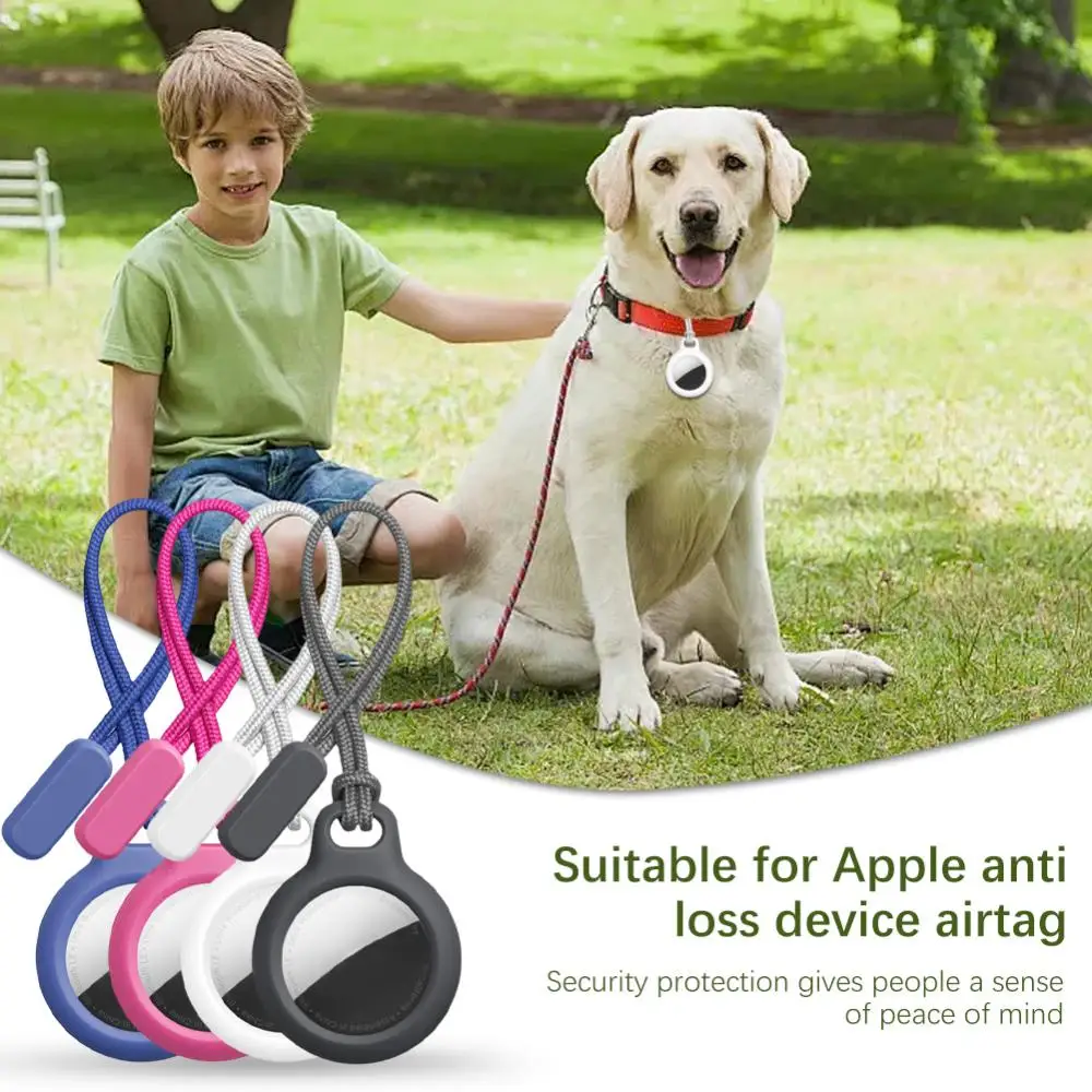 Keychain For Apple Airtag Case with Strap Protective Cover Bumper Tracker Accessories Anti-scratch For Air Tag Cover