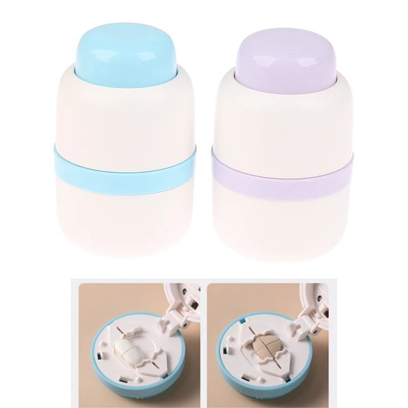 

Medicine Pill Cutter For Small Pills,Crusher Tablet Into Half Or Quarter, Hidden Safety Blade Portable Pill Splitter Pill Box