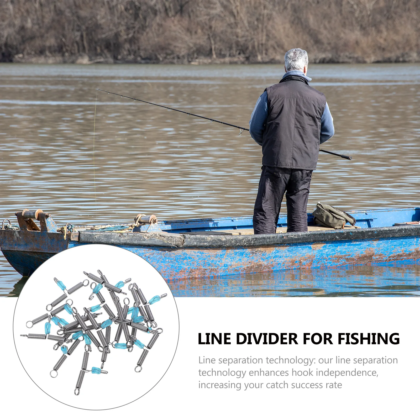 

20 Pcs Fishing Accessories Line Separator Gear Quick Anti Hook Connector for Double Hooks Fishing Tools Consistent