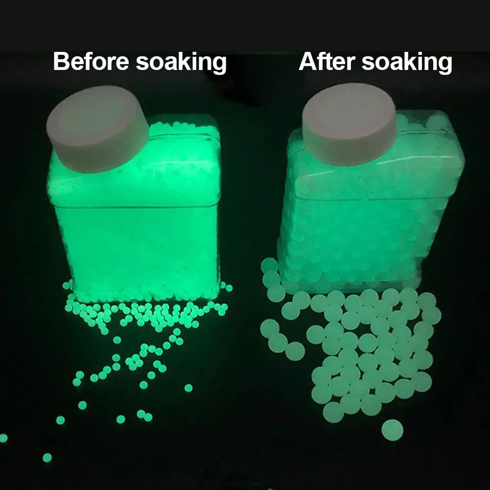 W7-8mm يتوهج في الظلام كرة الماء الرخام المياه مضيئة كريستال الكرة outh CS فريق لينة بندقية الرصاص ملحقات لعبة