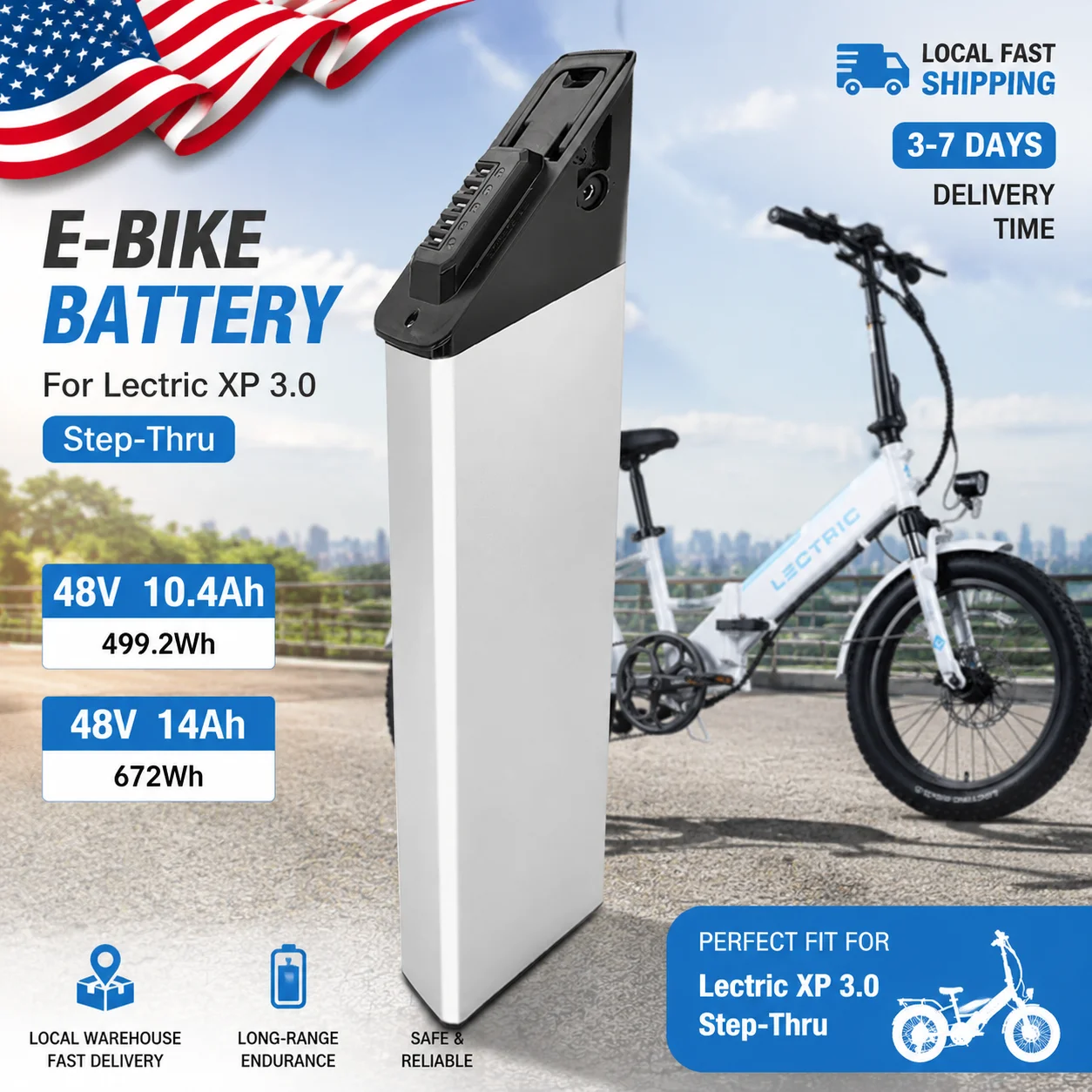 48V 10.4Ah 14Ah Battery For Electric XP Step-thru 3.0 Ebike Battery for Gotrax R2 F2 R3 Likebike Folding Electric Bike Battery