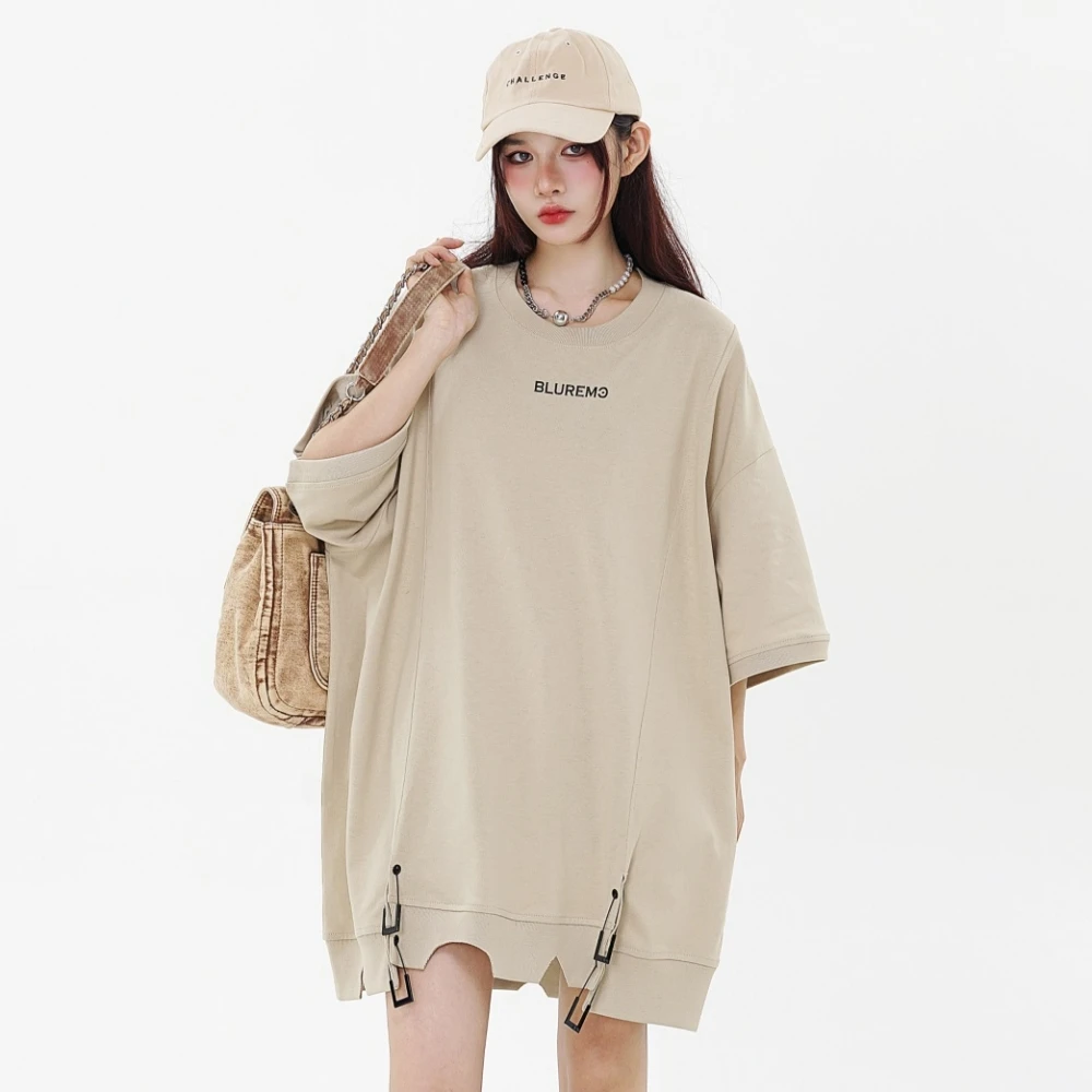 Large Size Rivet Grunge Tshirts for Women Girl Oversized Summer Fashion Ladies Trend 2024 Aesthetic Streetwear Womens Clothing