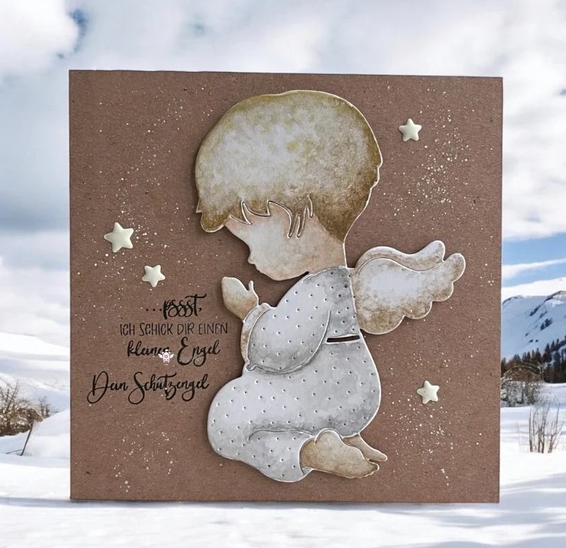 Piggy Craft metal cutting dies cut die mold Angel wings Child Scrapbook paper craft knife mold blade punch stencils dies