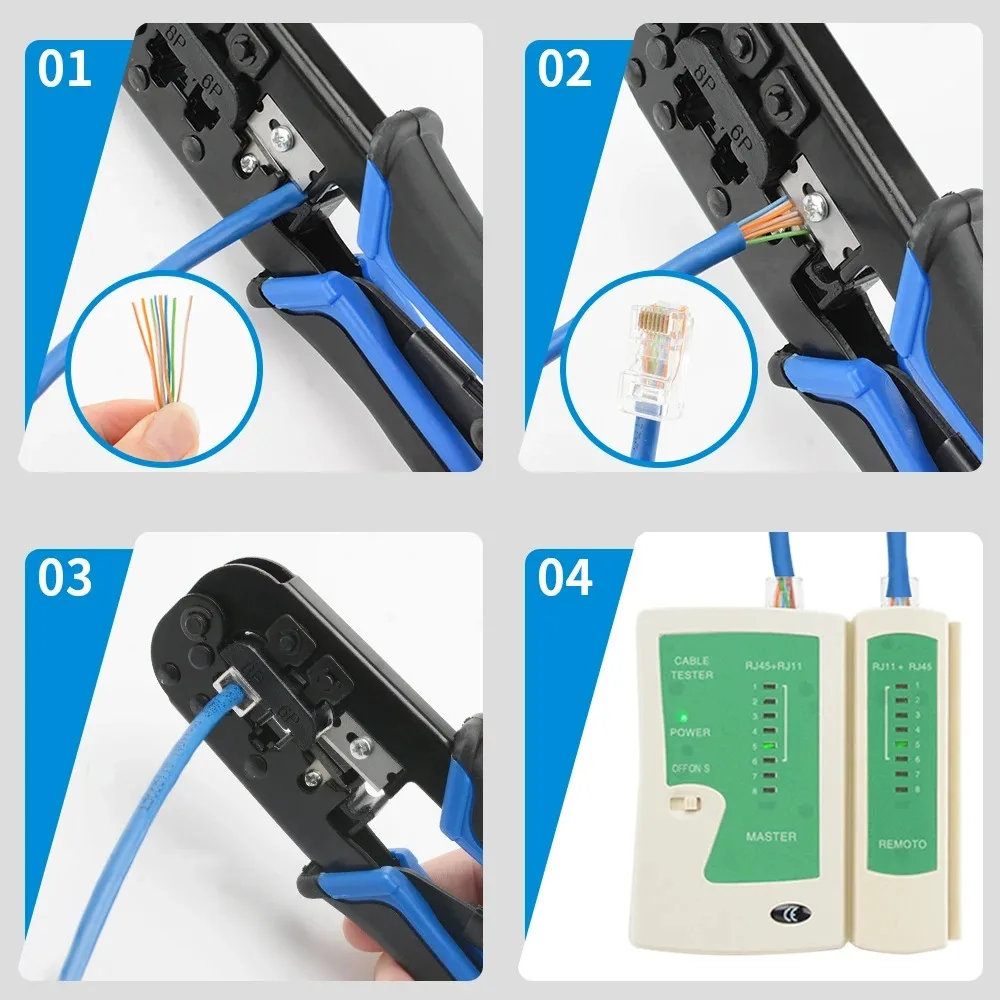 10-100PCS Pass Through RJ45 Cat6/Cat5 Connectors Crystal End 8P8C Crimp UTP Standard Network Modular Plug for Ethernet Cable