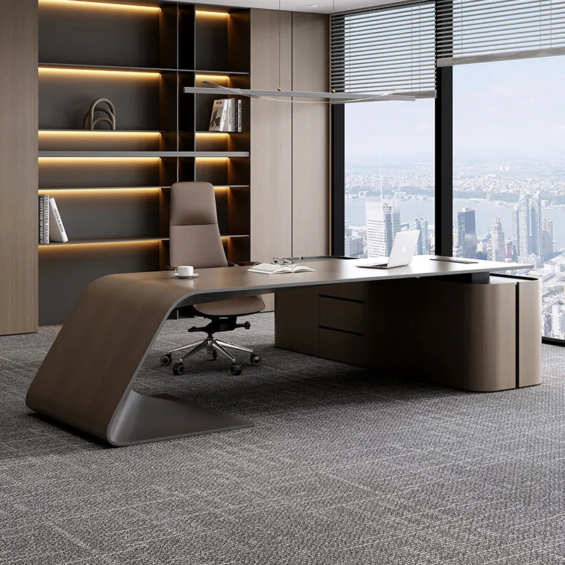 Display Large Office Desk Multifunctional Design Luxury Long Standing Wooden Study Office Desk Modern Ufficio Trendy Furniture