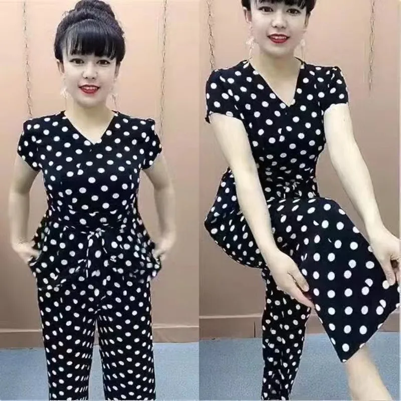 Set 2024 Spring/Summer New Women's Short Sleeve Set Fashion Casual Top+Pants Two Piece Set Fashion