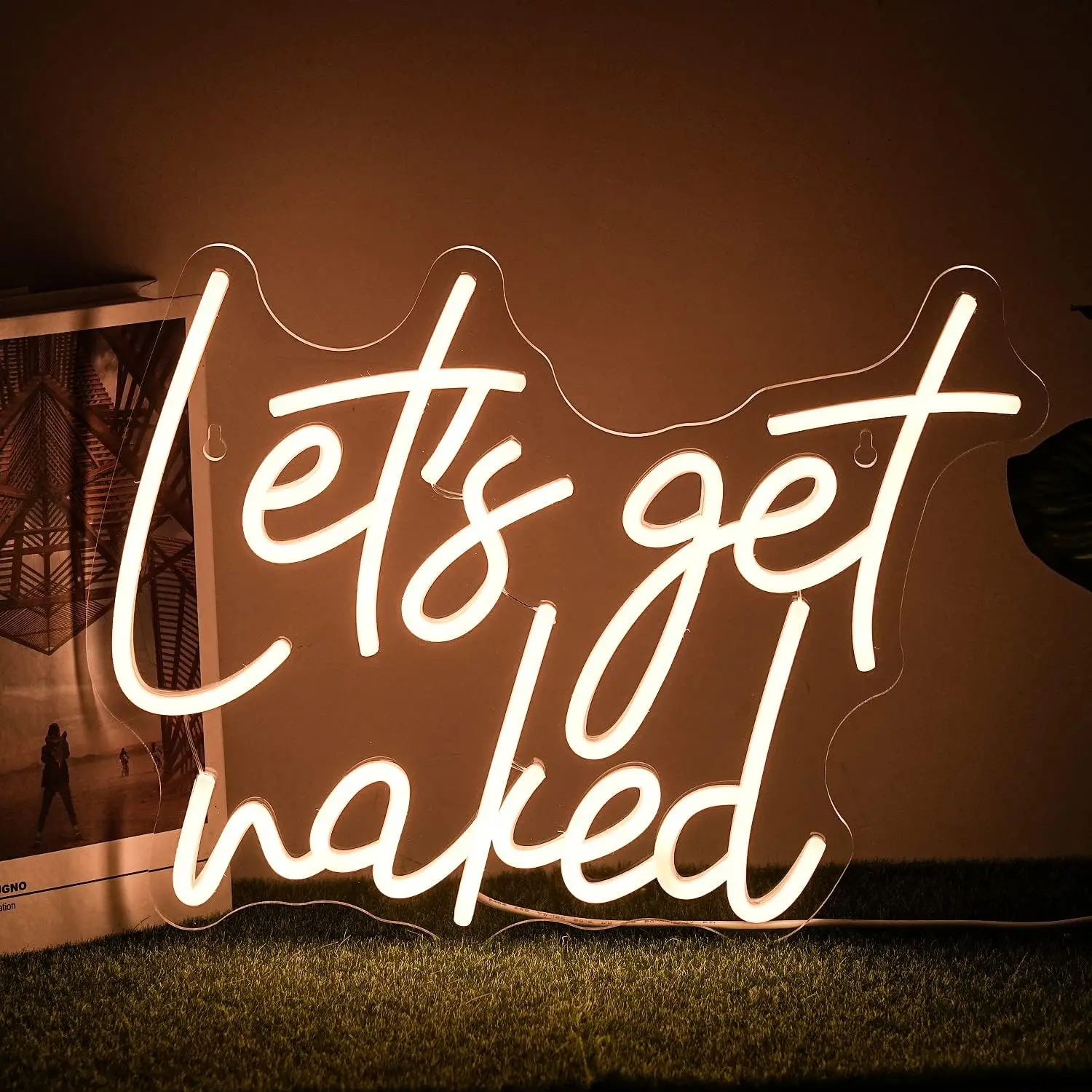 

Let's Get Naked Neon Sign Warm Neon Light For Bedroom Bar Man Cave Club Party Wall Decor Gift Night Light