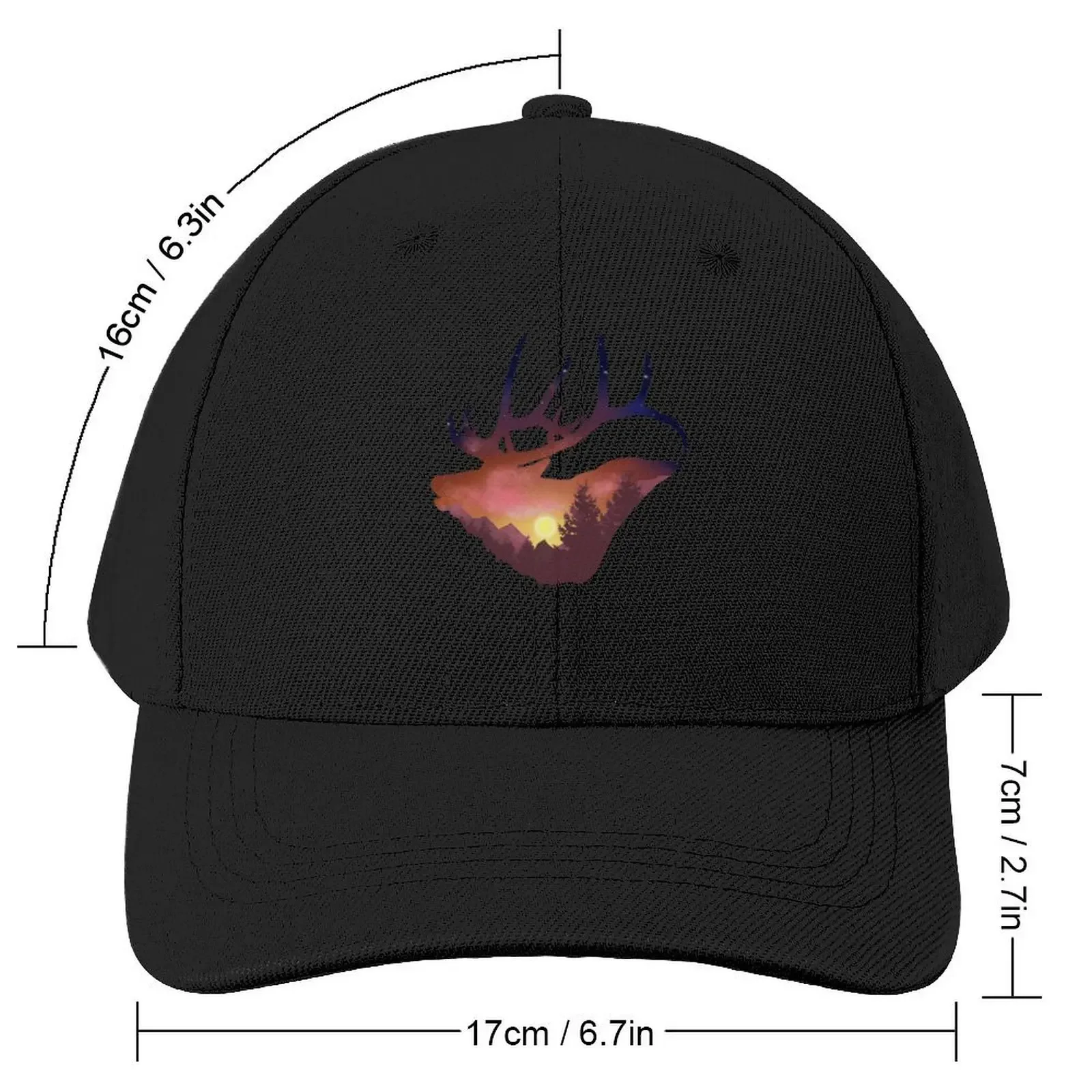 Elk Sunset DesignCap Baseball Cap Hat Luxury Brand Hat Man Luxury Cosplay Women's Men's