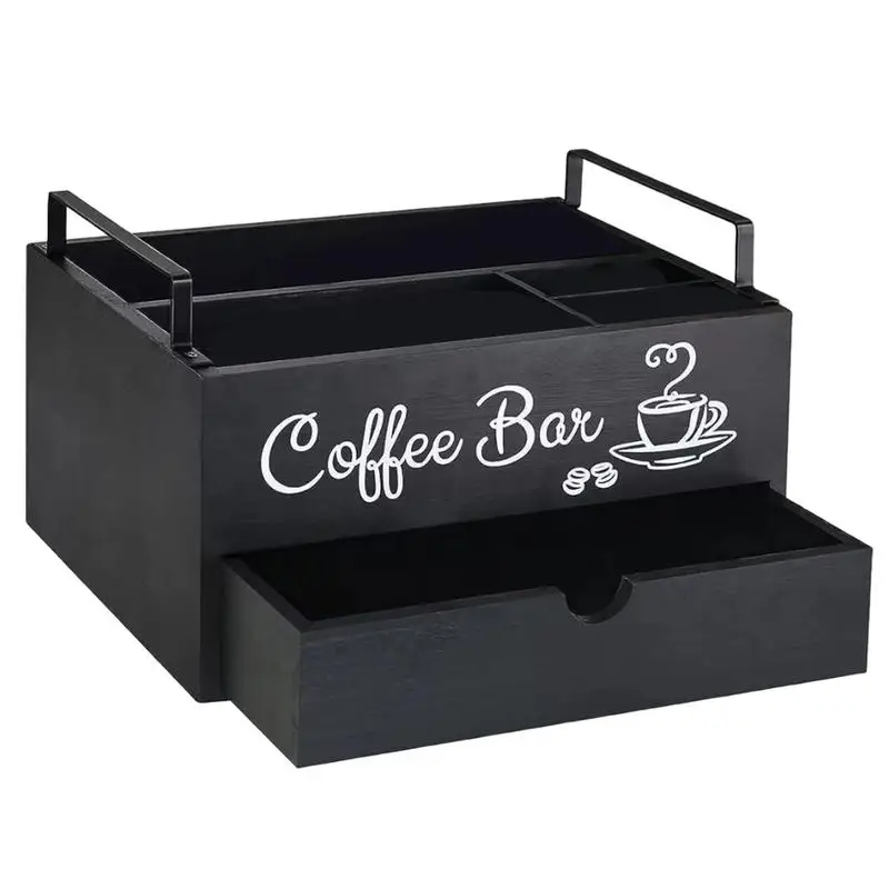 

Wooden Coffee Rack Stylish Tea Shop Organizer Cup Holder Lid Holder Beverage Station Accessory Modern Design