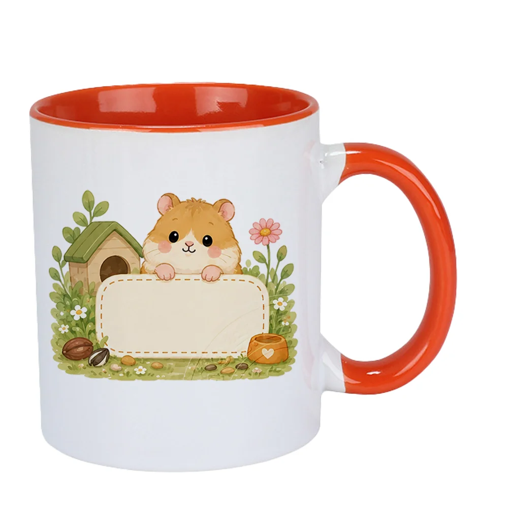 11oz Cute Hamster with House Ceramic Coffee Mug Adorable Animal Design Tableware for Home Party Holiday Present Christmas Birthd