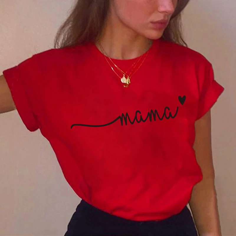 2022 Kawaii Women T-shirts Summer Short Sleeve Female Harajuku Mama Love T Shirt Women Tops Clothes for Women Clothing