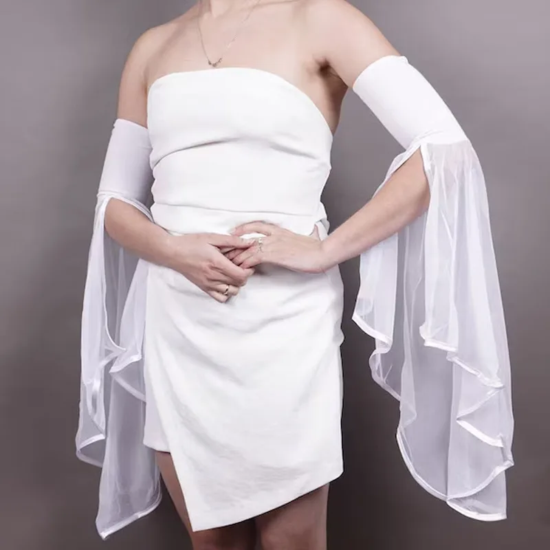 ウェディングアームウェーブ長袖ビクトリア朝スタイルのウェディングドレススリーブハロウィンコスプレ衣装