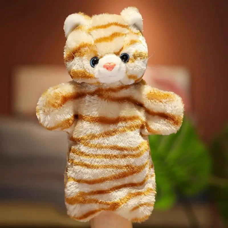Kat Handpop Storytelling Zachte Handpop Kat Dierenpoppen Dieren Knuffel Fantasierijk Pretend Educatief Speelgoed Voor Kinderen