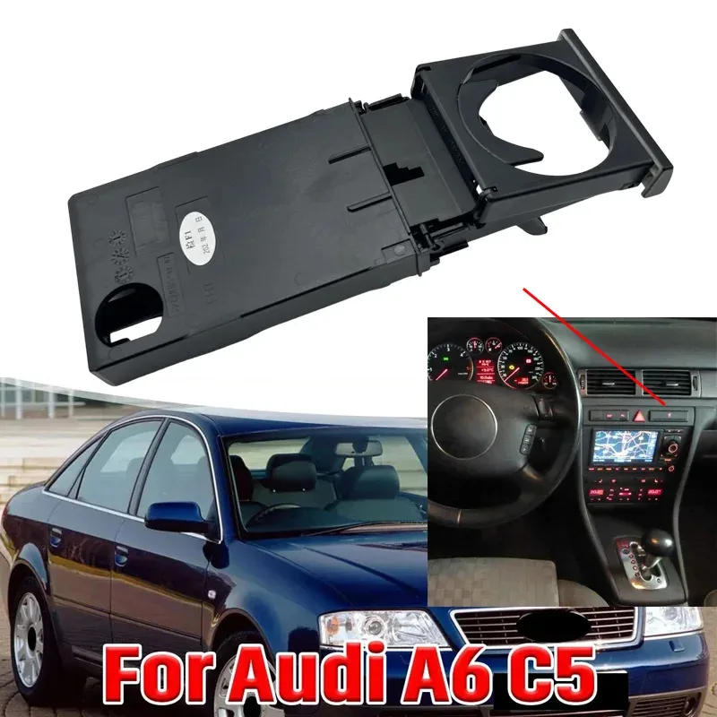 

Auto Cup Holder for Audi C5 A6 98-05 Foldable Anti-slip Cup Rack Drink Bottle Holder 4B0862534D