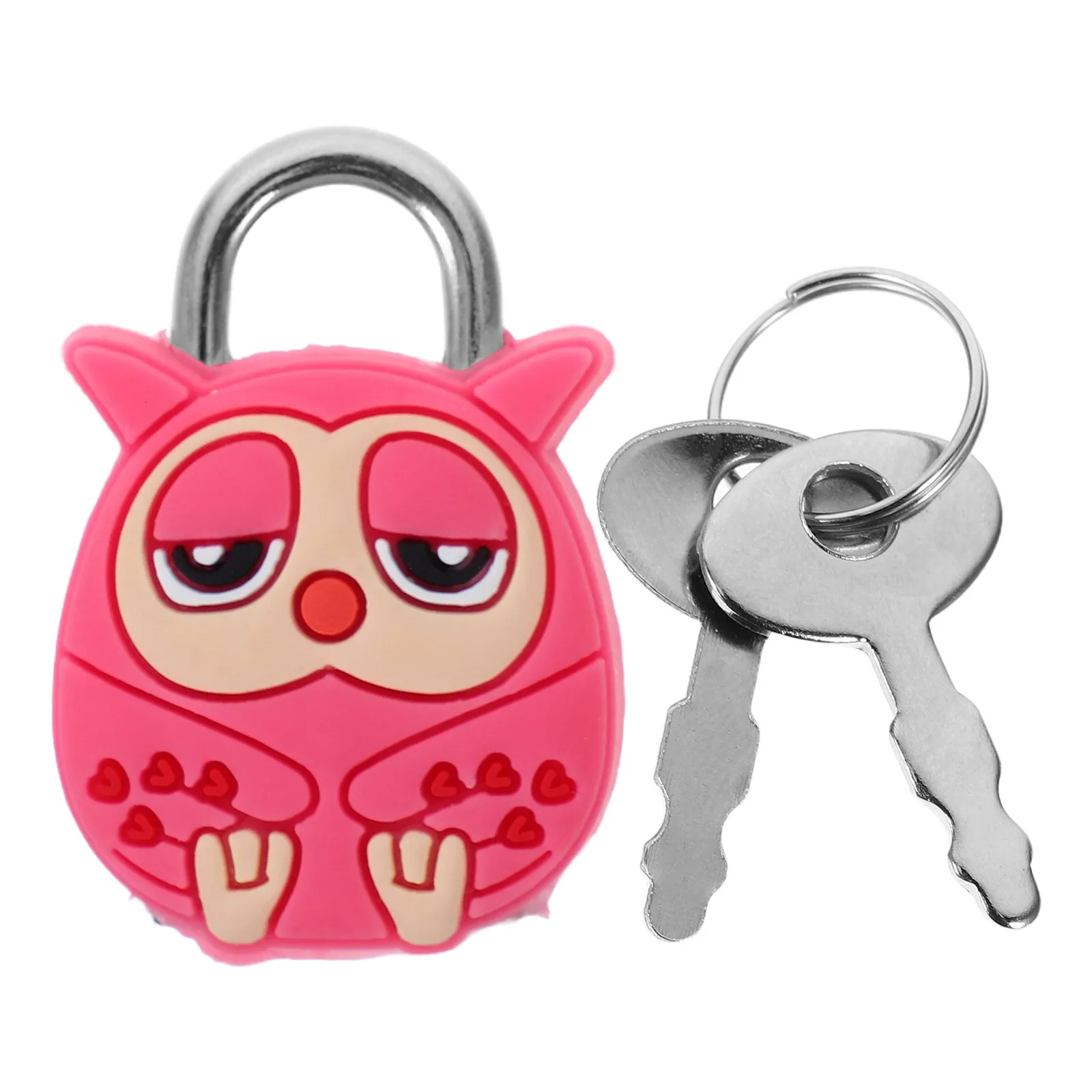 Metal Cartoon Mini Lock Owl Shaped Cute Animal Padlock for Cabinet Backpack Suitcase Jewelry Box Security Lock