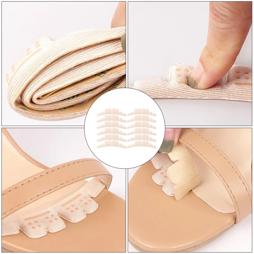 

6 Pairs Shoe Insoles Anti-slip High-heel Half Pad for Shoes Cushion Ront Palm Beige Pads Women's