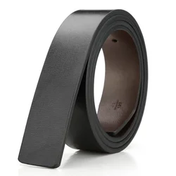 New Men's PU Leather Belts Double Sided Belts Men Fashion No Buckle Belts High Quality Black Brown Sided Strap Waistband 3.3cm