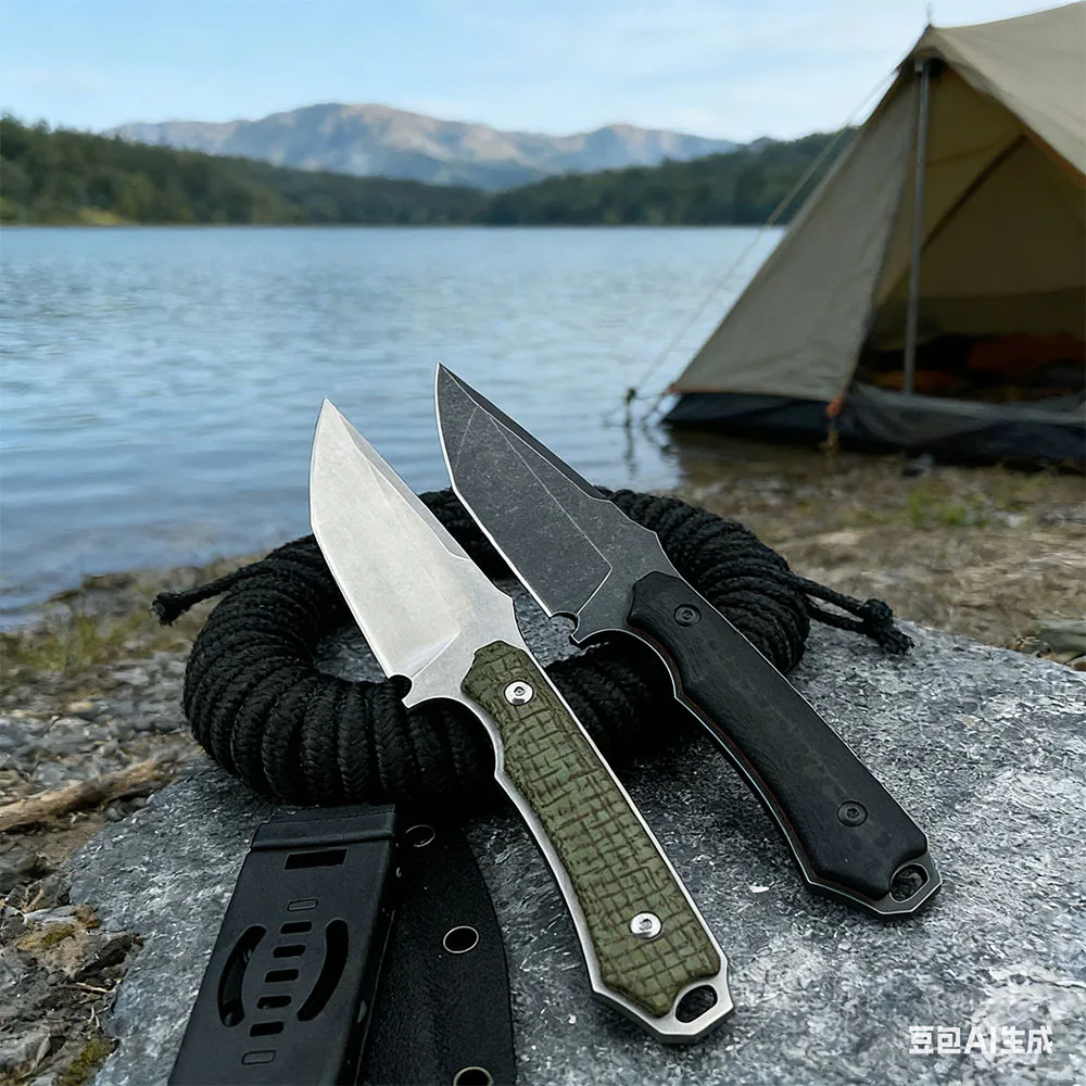 Jungle Adventure Backpacking EDC Multifunctional Straight Knife Outdoor Camping Fishing Portable Fixed Knife Climbing Knives