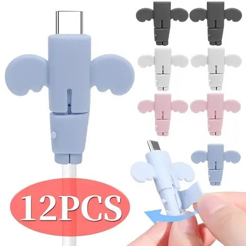 12/1PCS 케이블 보호기 삼성 아이폰에 대 한 범용 데이터 케이블 보호 케이스 Oppo 전화 Anti-tear 데이터 라인 보호기 와인 더