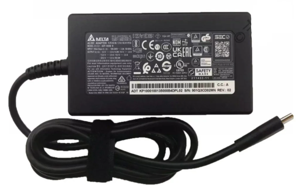 Genuine DELTA ADP-100XB B 20V 5A 100W USB-C TYPE-C AC Adapter For ACER Laptop Power Supply Charger Original