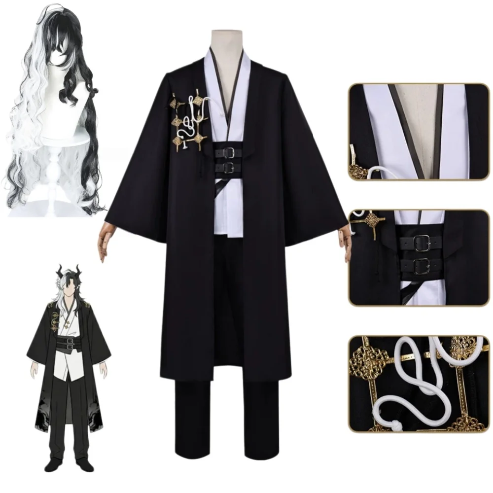 

Arknights Wang Cosplay Costume Wang Coat Top Pants Full Set Wan Anime Role Playing Costume