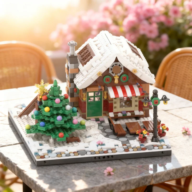 

Набор для сборки MOC «Эльфийский кафе» (1382 детали) для зимней деревни, сезонная рождественская модель, строительные блоки, креативный подарок, декор для демонстрации, премиум-класс для взрослых