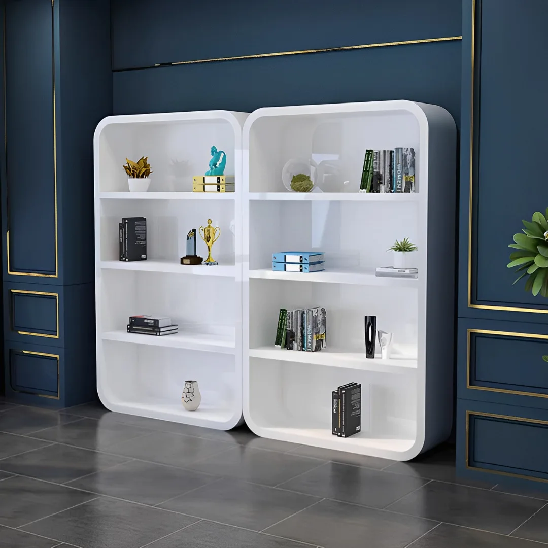 Simple file cabinet Modern office background Painted floor-to-ceiling display File cabinet Personalized office display Savings