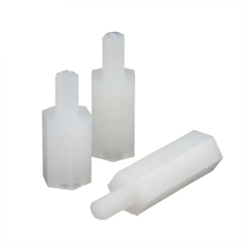 M2 M2.5 M3 M4 Black White Nylon Hex Male to Female Standoff Spacer Pillar PCB Plastic Motherboard Spacing Screw