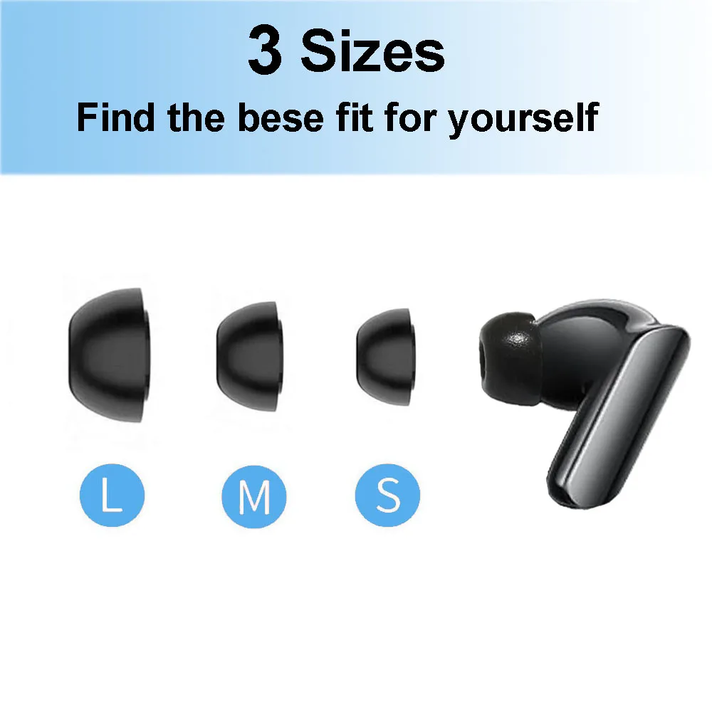 Wkładki do słuchawek z pianki memory foam do Realme Air Buds 7 7Pro 8 8Pro, nakładki na słuchawki, akcesoria do słuchawek, rozmiary L/M/S — zdjęcie produktu 3