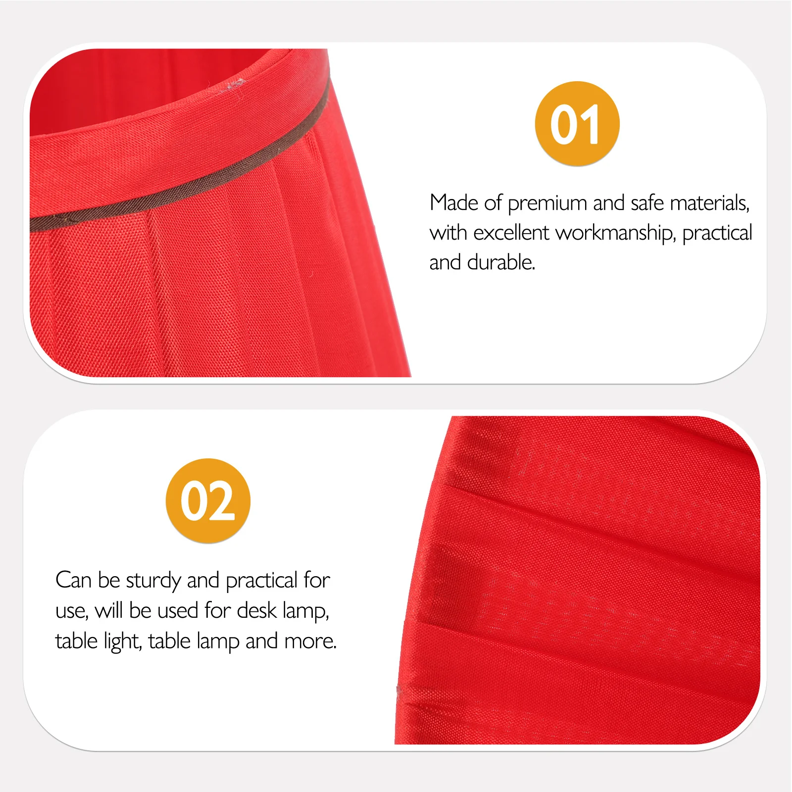 

Cloth Lampshade Pleated Fabric Durable Metal Frame for Table Lamp Floor Lamp Bedroom Living Room Shade Cloth Lampshade
