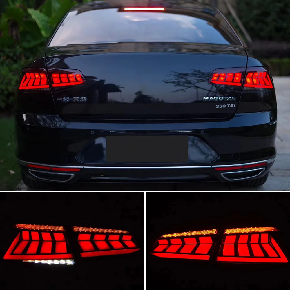 

For Volkswagen Magotan B8 tail lights 17-19 modified LED running lights, flowing light turn signal tail light assembly