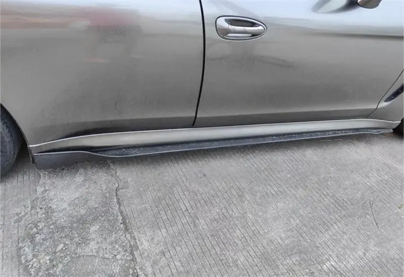Untuk Porsche Panamera 970.1.2 2010 2011 2012 2013 2014 2015 2016 ReaI Serat Karbon Sisi Rok Panel Spoiler