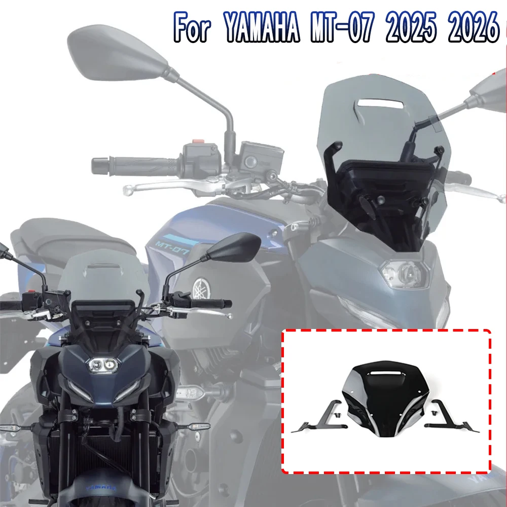 

For YAMAHA MT-07 MT07 Gen4 2025 2026 Motorcycle Accessories Windshield Fairing Windscreen-High Quality ABS Wind Deflectors Visor